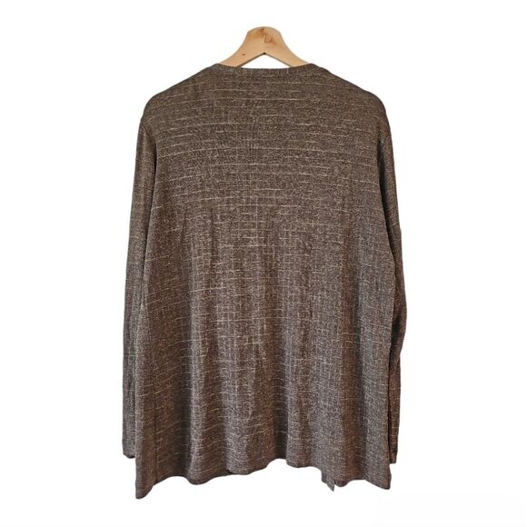 Chico's Open Front Cardigan Sweater Womens Long Sleeve Olive Green Size 1 US 8 - Picture 3 of 6